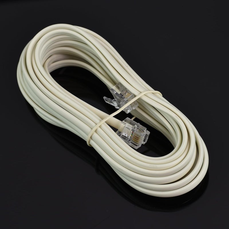 Conext Link RJ11 6P4C Modular Telephone Extension Cable Phone Cord Line Wire (25 Feet, Beige) ï¼ˆ33211ï¼‰ - Image 1